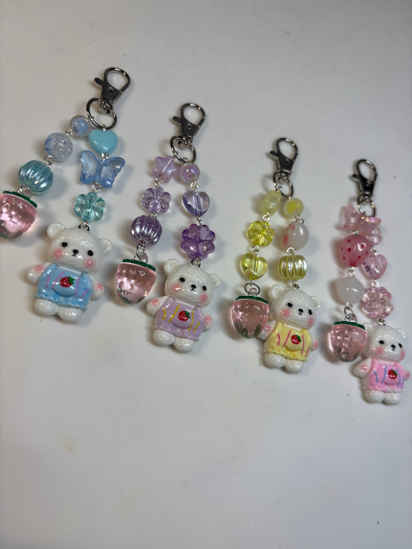 Fluffy Bear Keychains