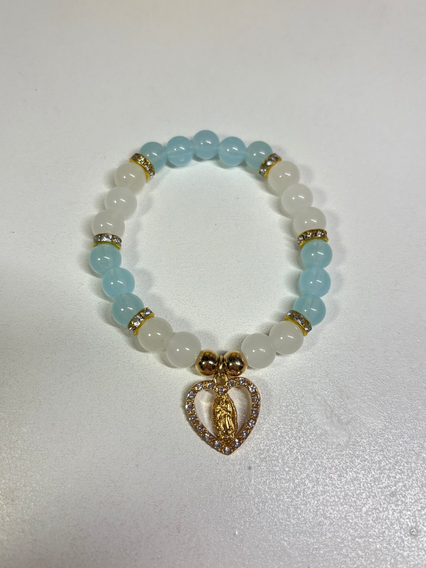 Blue Virgin Mary Bracelet