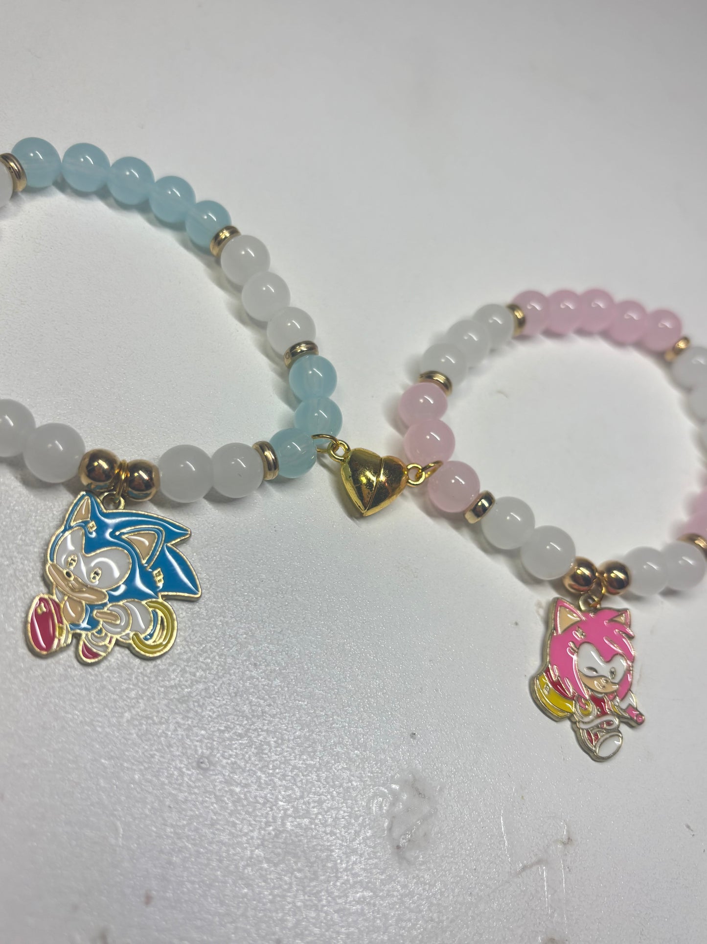 Sonic & Amy Matching Bracelets