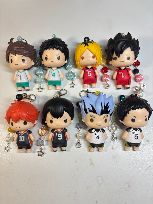 Chibi Haikyuu Beaded Keychains