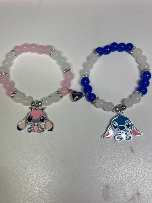 Stitch & Angel Matching Bracelets