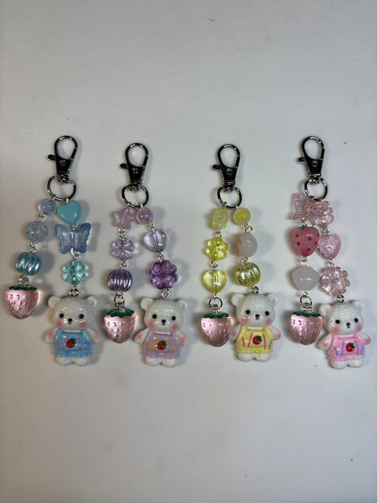 Fluffy Bear Keychains