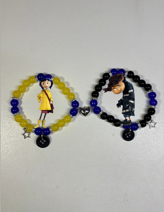 Coraline X Wybie Matching Bracelets