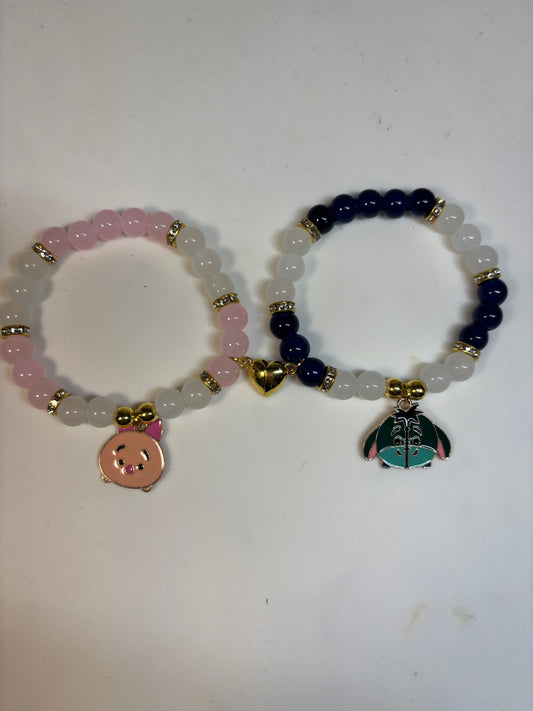 Piglet & Eeyore Matching Bracelets