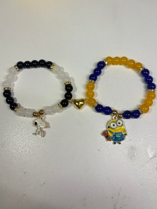 Snoopy X Minions Matching Bracelets