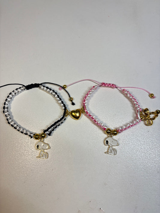 Threaded Snoopy Matching Bracelets