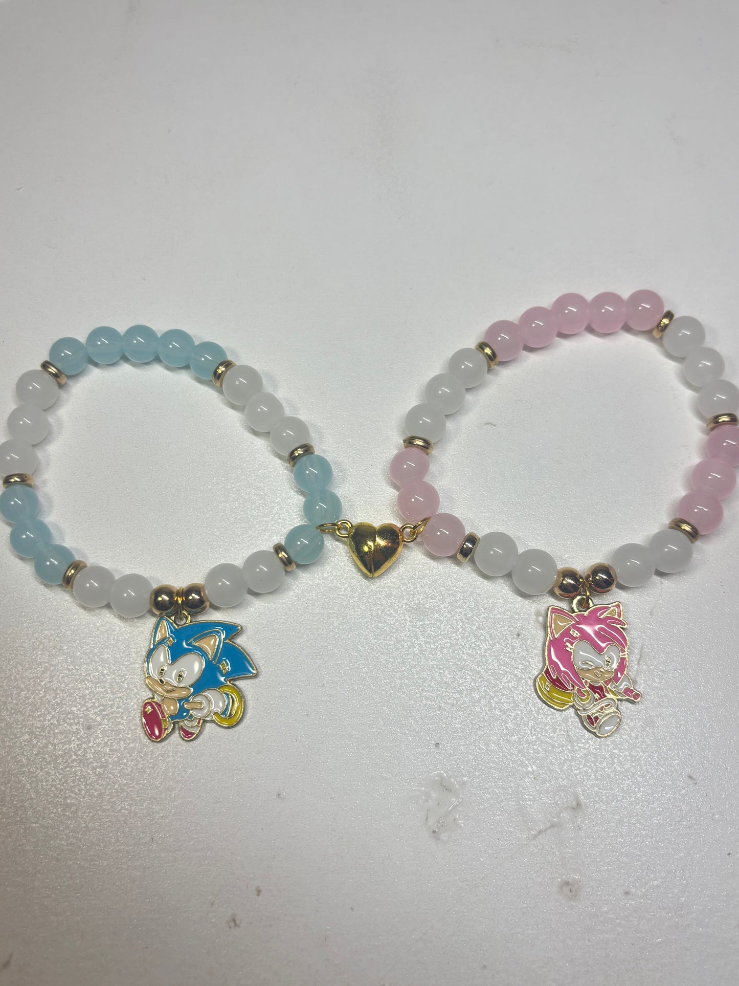 Sonic & Amy Matching Bracelets